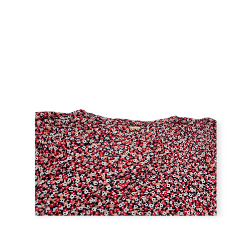 Blusa Michael Kors Grande L Con Flores Pequeñas Manga Corta