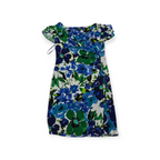 Vestido Ralph Lauren Talla 16 Azul Con Verde Flores