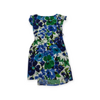 Vestido Ralph Lauren Talla 16 Azul Con Verde Flores