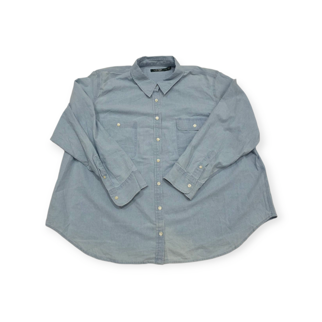 Camisa Mujer Ralph Lauren 3x Azul Claro