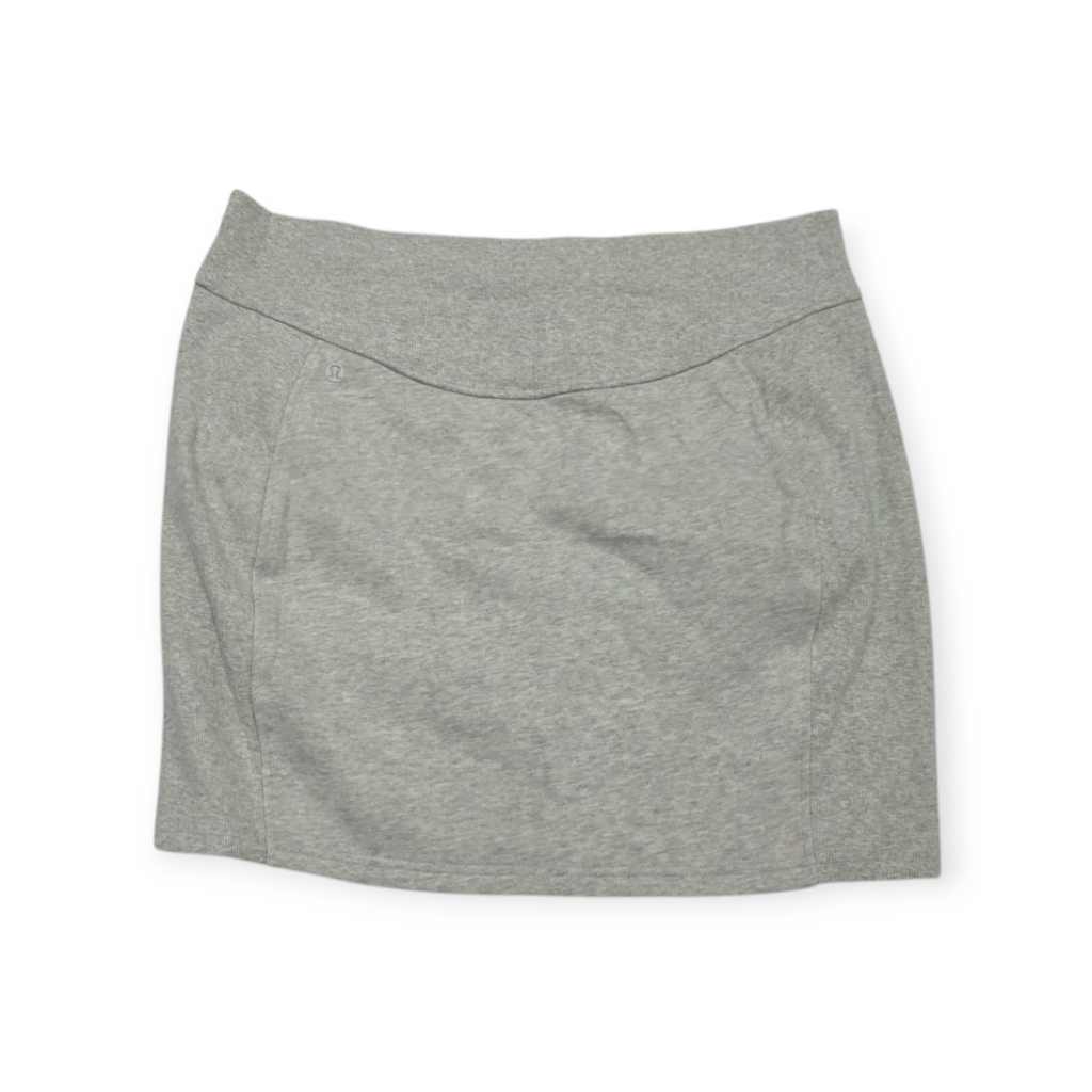 Falda Lululemon Xgrande Xl Gris Claro De Algodón