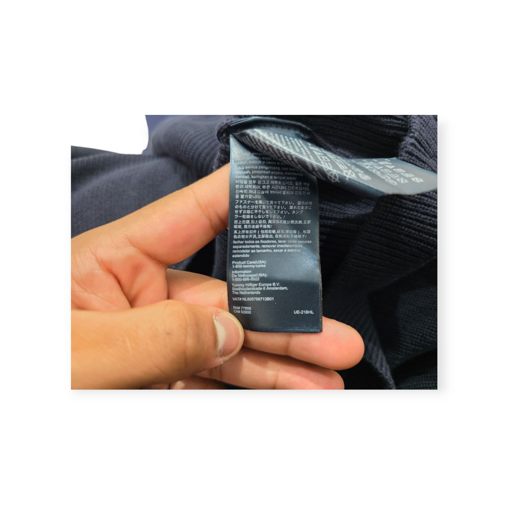 Sueter Tommy Hilfiger Luxury Grande L Cotton Azul Oscuro