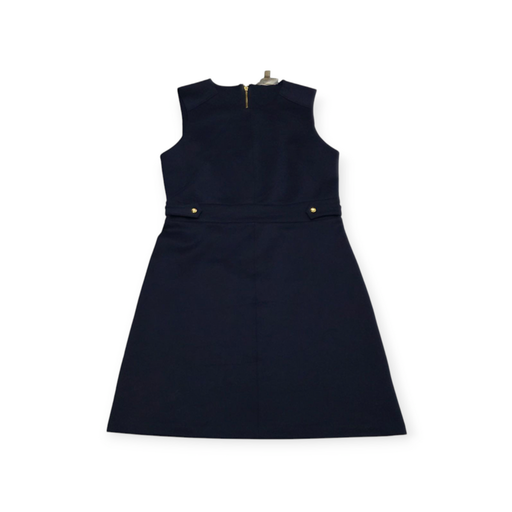Vestido Michael Kors Grande L Azul Marino Con Dorado