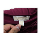 Blusa Michael Kors Mediana M Escotada Color Vino Manga Larga