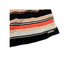 Blusa Michael Kors Mediana M Manga 3/4 Rayada Con Negro