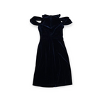 Vestido Ralph Lauren Talla 8 Petite De Terciopelo Azul