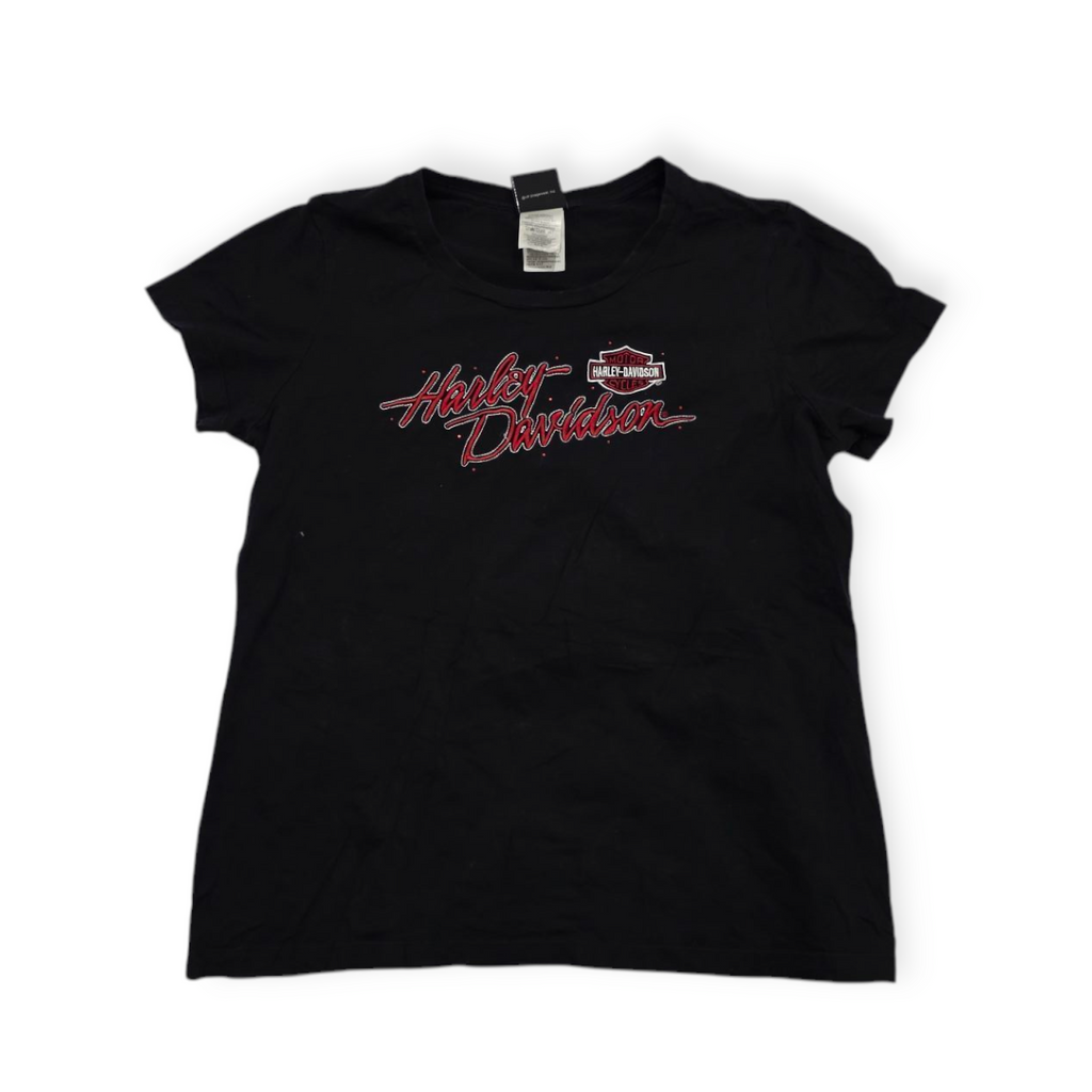 Playera Harley Davidson Xgrand Xl Negra Manga Corta De Mujer