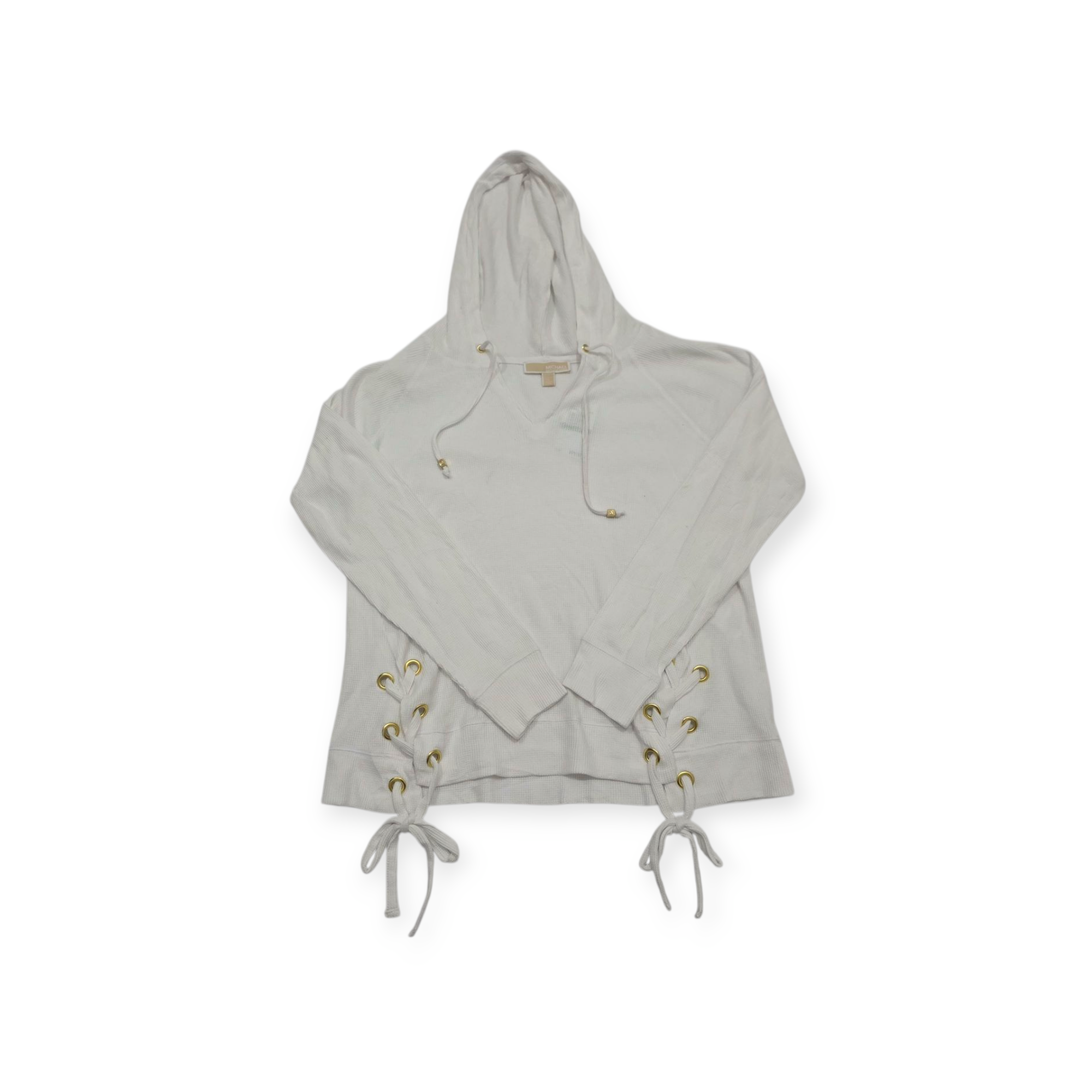 Sudadera Michael Kors Grande L Blanca Con Gorro (