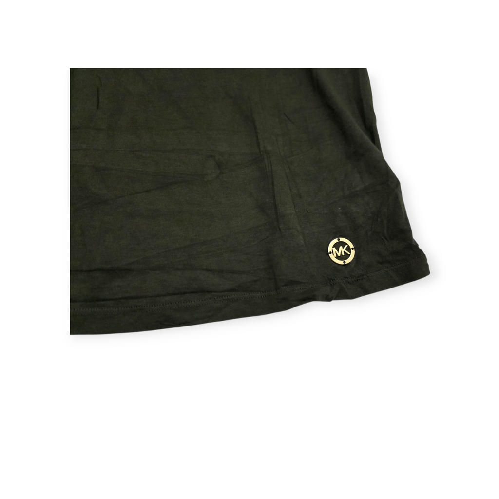 Blusa Michael Kors Grande L Verde Oscuro Manga Corta Amplia