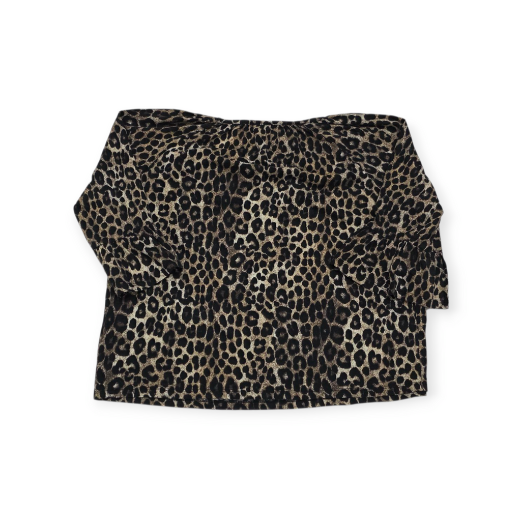 Blusa Michael Kors Grande L Animal Print Cafe