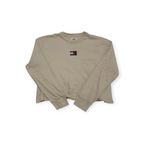 Playera Corta Tommy Hilfiger Chico S Color Crema Manga Larga
