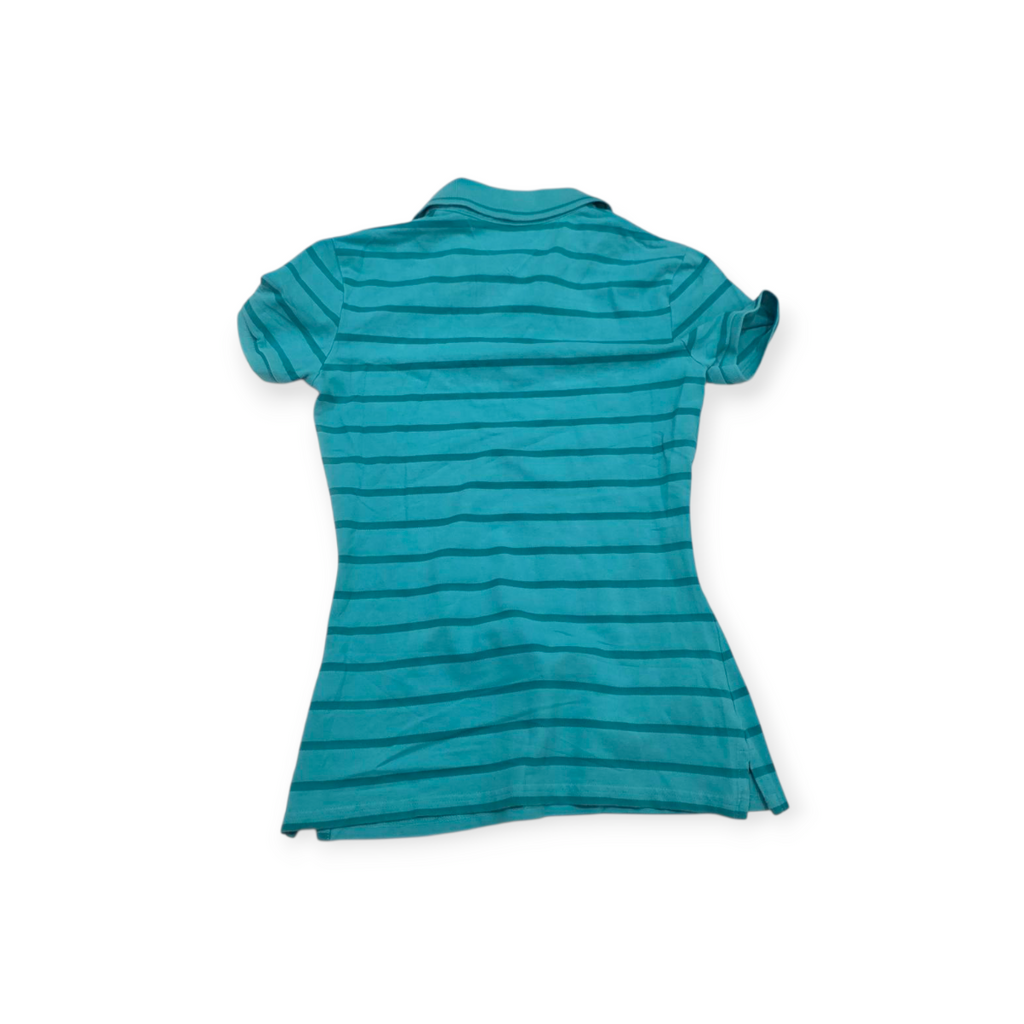 Playera Tommy Hilfiger Extra Chica Xs Azul Turquesa Rayada