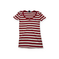 Playera Ralph Lauren Sport Chico S Rayada Roja Con Blanco