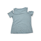 Playera Tommy Hilfiger Mediana M Azul C/lineas Manga Corta