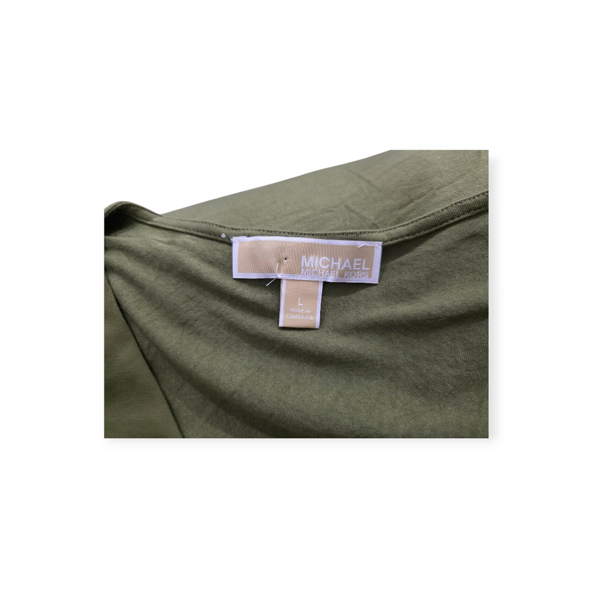 Blusa Michael Kors Sin Mangas Grande L Color Verde Oscuro