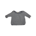 Blusa Michael Kors 2x Blanca Con Lineas Azules Manga 3/4