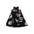 Vestido Ralph Lauren Talla 2 Azul Marino Con Flores
