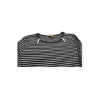 Playera Michael Kors Mediana M Gris Rayada Con Cierre