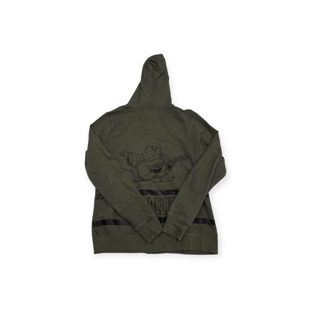 Sudadera True Religion Grande L Color Verde Con Gorro