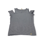 Blusa Michael Kors Xl Rayada Azul/blanco Hombro Descubierto