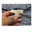 Blusa Michael Kors Xl Rayada Azul/blanco Hombro Descubierto