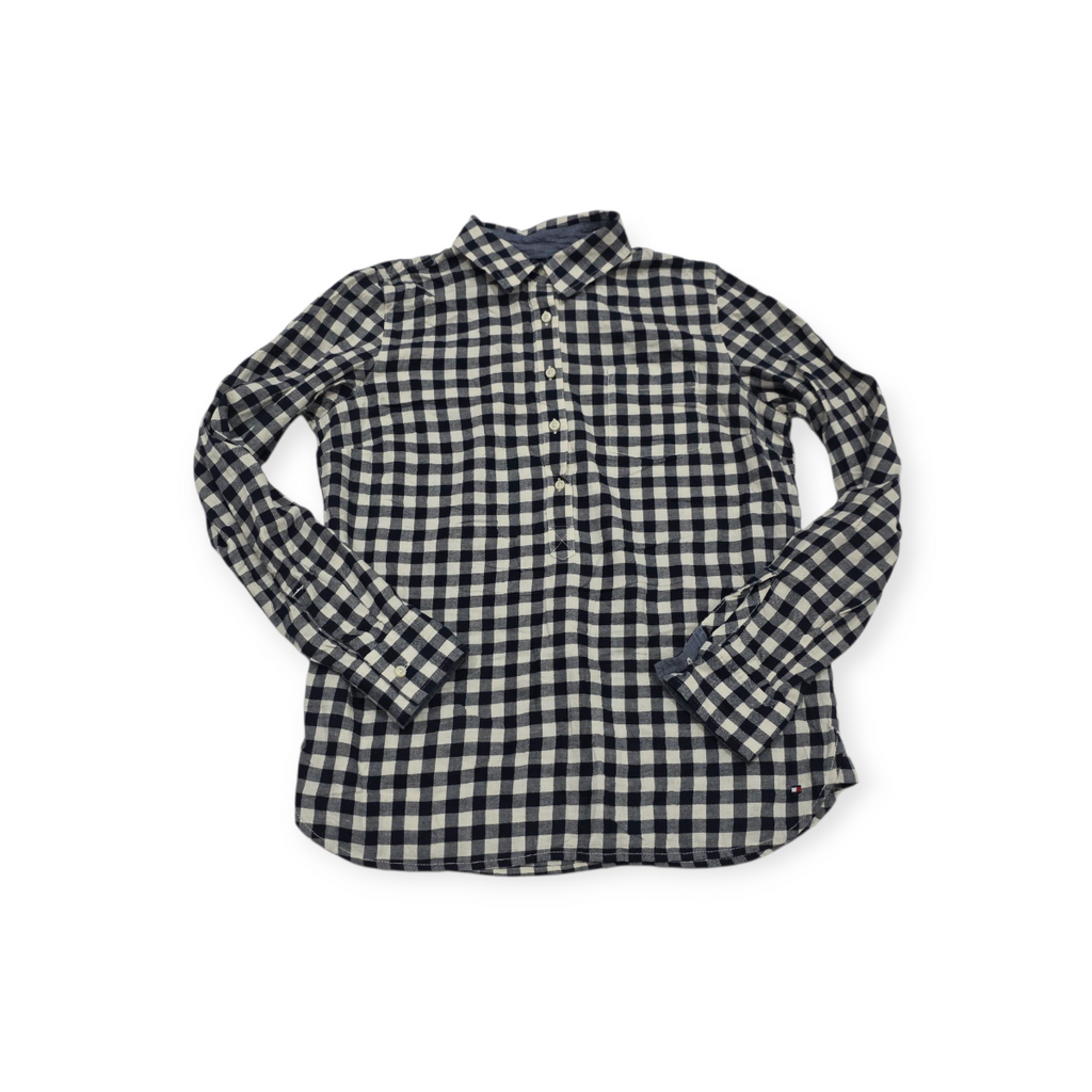 Blusa Tommy Hilfiger Chico S Azul Acero Cuadros