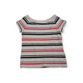 Playera Tommy Hilfiger Mediana M Rayada Blanca Rosa Y Negro