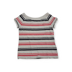 Playera Tommy Hilfiger Mediana M Rayada Blanca Rosa Y Negro