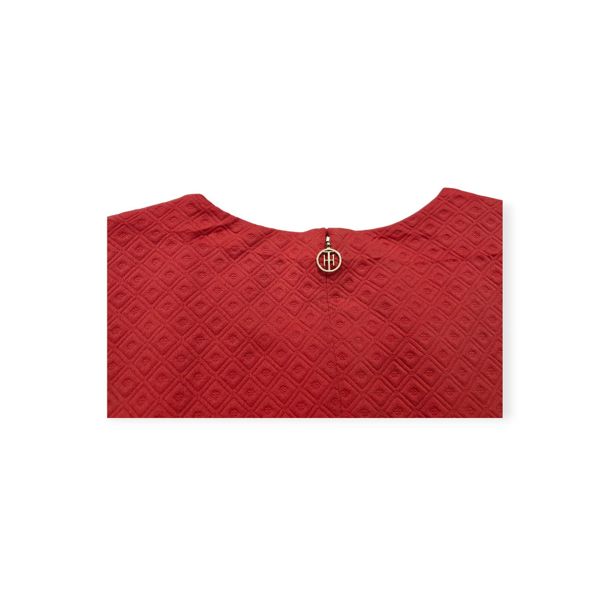 Vestido Tommy Hilfiger Talla 6 Color Coral Sin Mangas