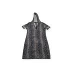 Vestido Michael Kors Mediana M Animal Print Gris Mangacorta