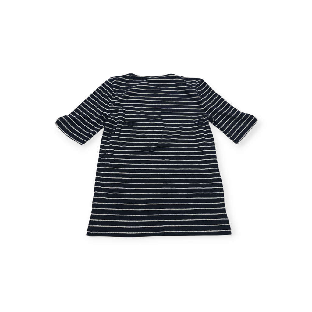 Playera Ralph Lauren Grande L Azul Con Lineas Blancas