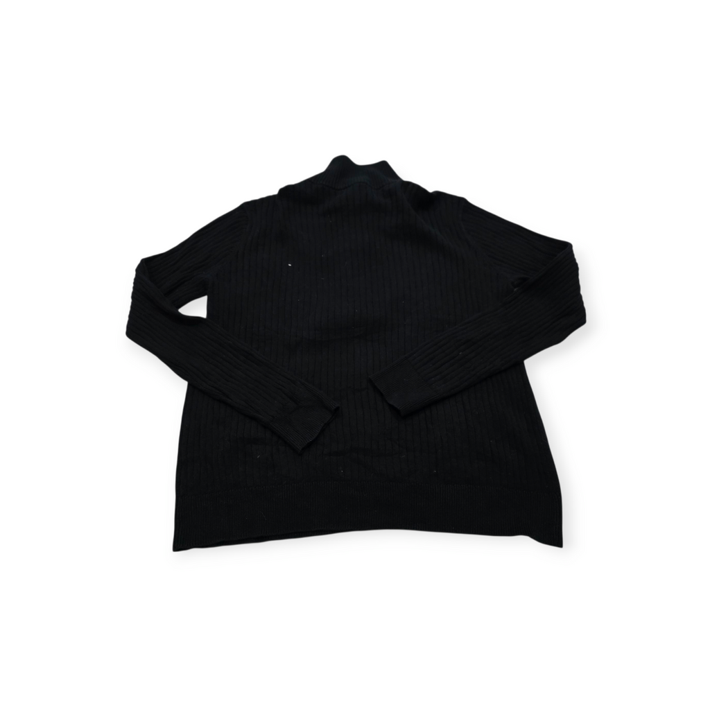 Sueter Ralph Lauren Turtle Neck Medio Boton Grande Negro
