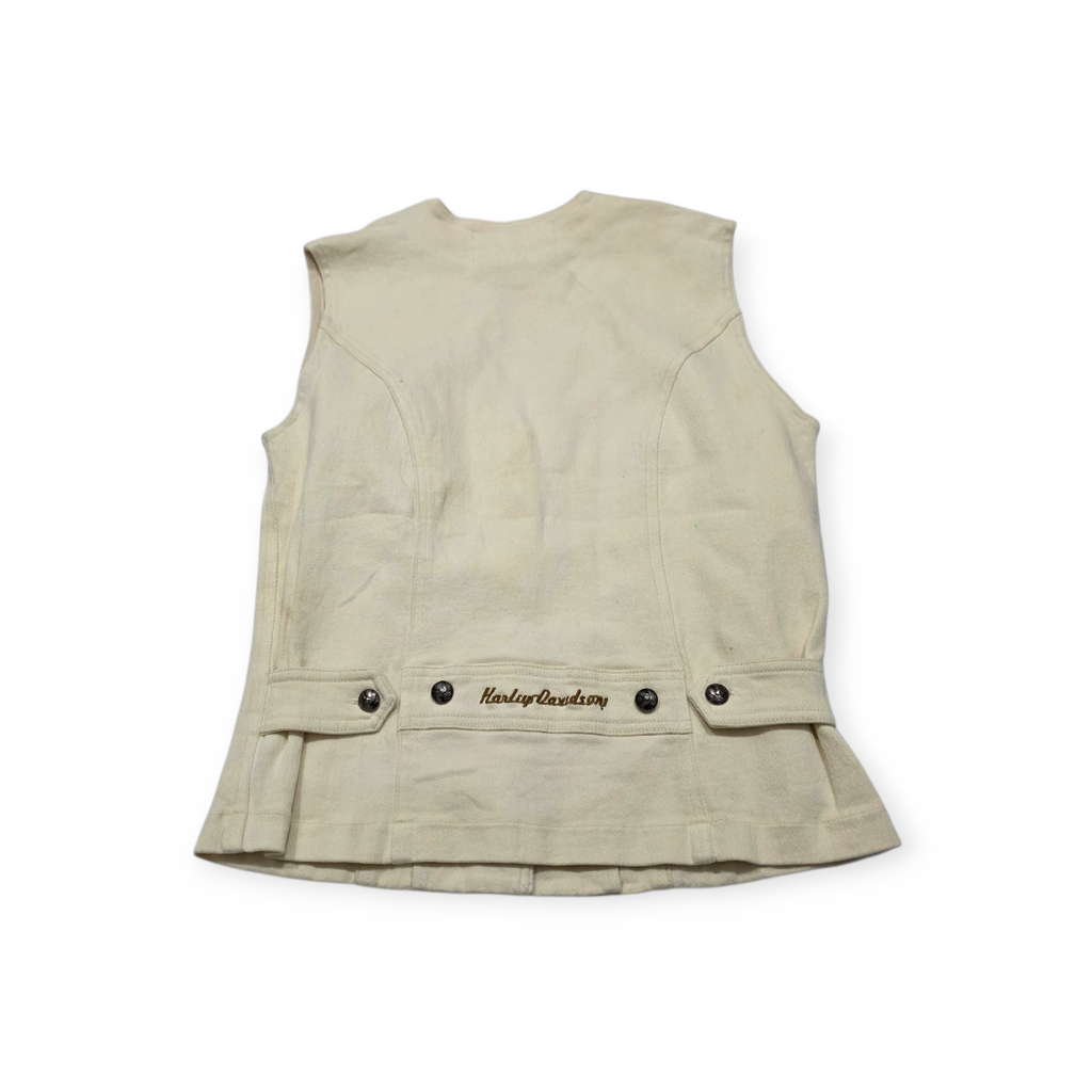 Chaleco Harley Davidson De Mujer Talla Chica Cafe Claro