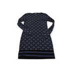 Vestido Michael Kors Manga Larga Talla Chica Azul Con Figura