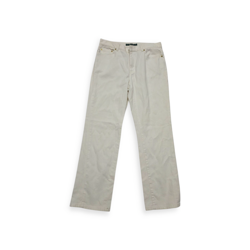 Pantalon Ralph Lauren Talla 10 Petite Color Blanco