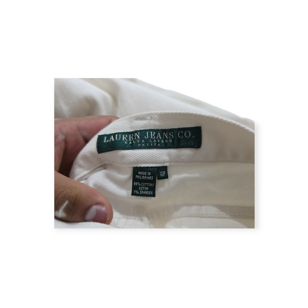 Pantalon Ralph Lauren Talla 10 Petite Color Blanco