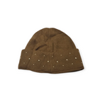 Set De Bufanda Y Gorro Michael Kors Cafe Con Brillos Marrón Claro Unitalla