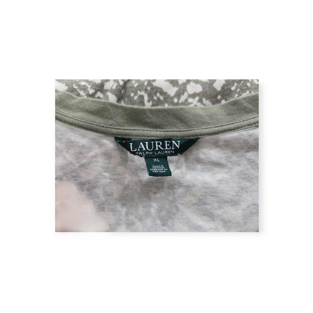 Playera Ralph Lauren Xgrande Xl Manga Corta Verde Con Crema
