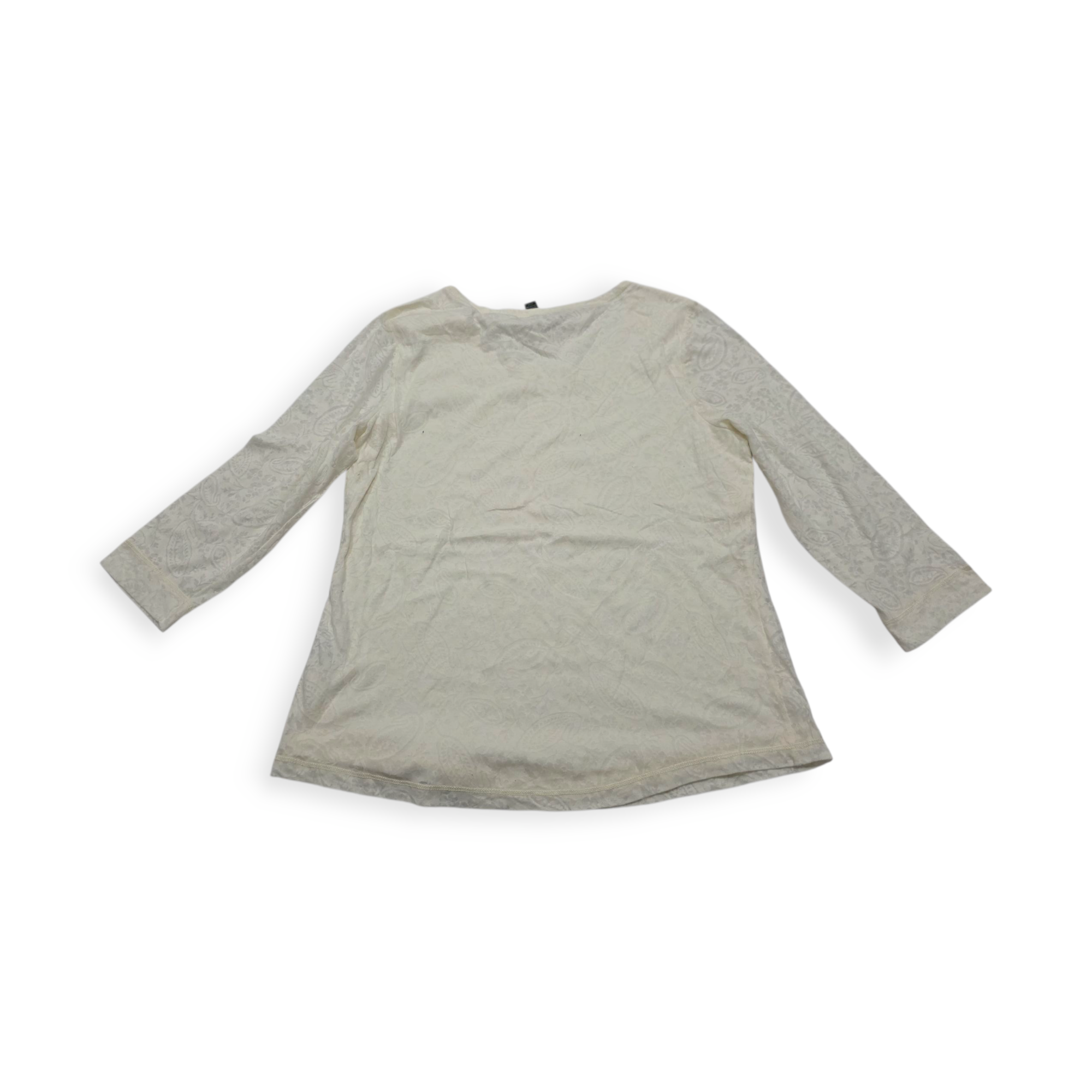 Playera Ralph Lauren Grande L Color Beige Manga 3/4