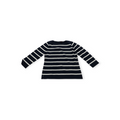 Blusa Ralph Lauren L Azul Marino Manga Larga Lineas Blancas