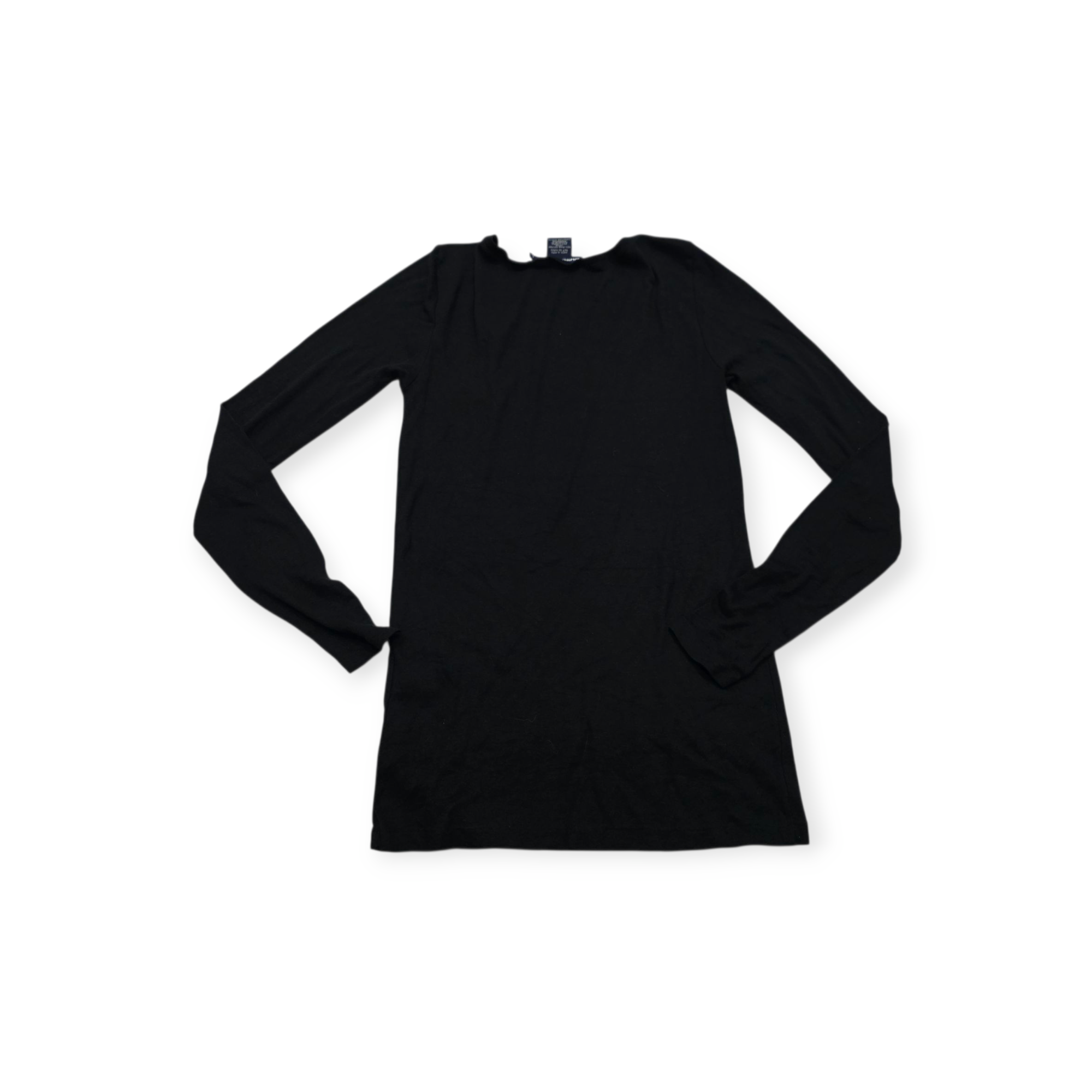 Playera Ralph Lauren Sport Grande L Negra M/larga Pony Negro