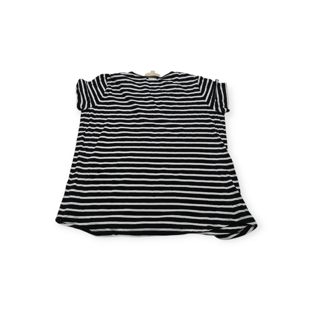 Playera Michael Kors Grande L Negra/blanco Rayada