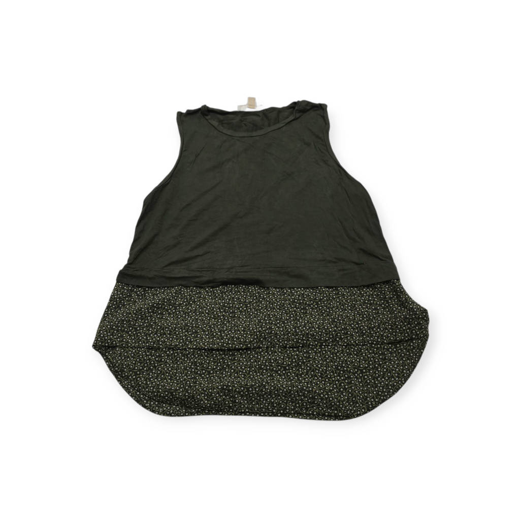 Blusa Michael Kors Mediana M Verde Sin Mangas Con Flores