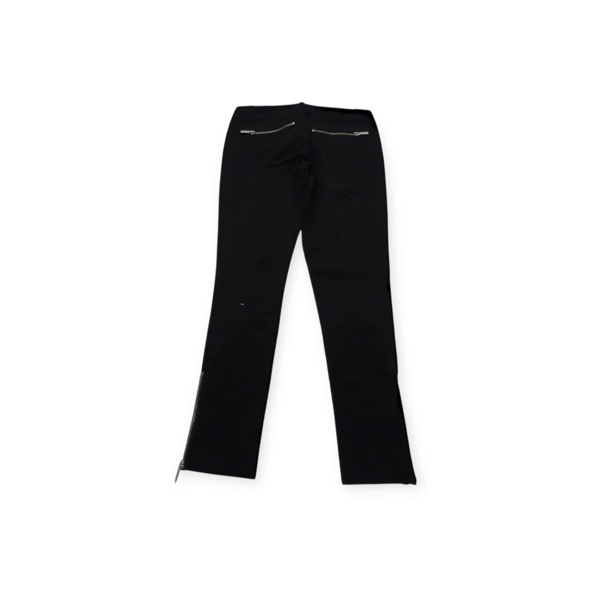 Pantalon Michael Kors Talla 4 Negro Con Cierres Plateados
