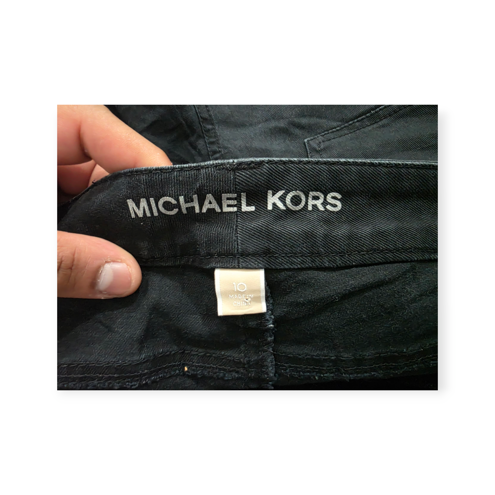 Short Michael Kors Talla 10 Color Negro De Mezclilla