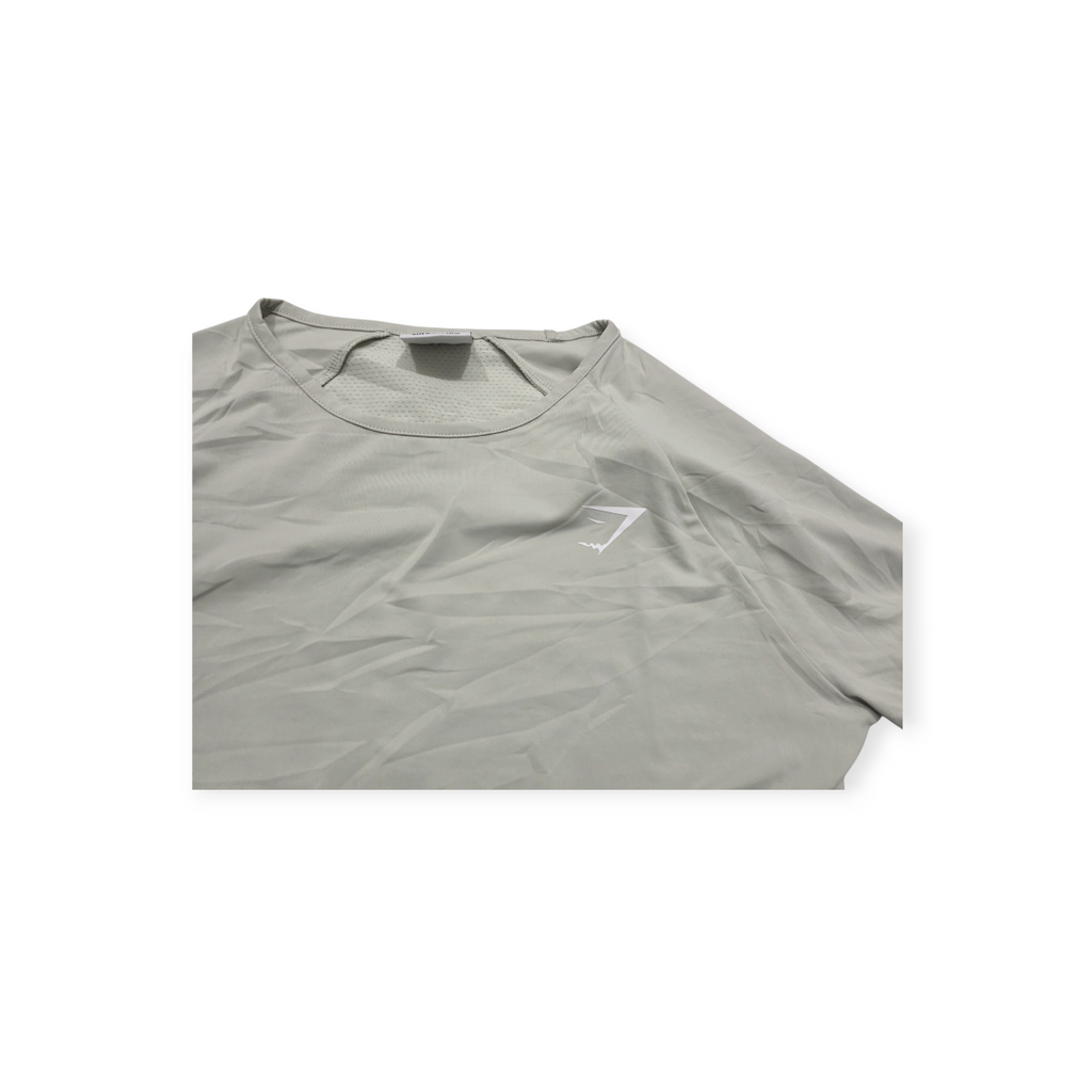Playera Corta Gymshark Extra Chica Color Gris Claro