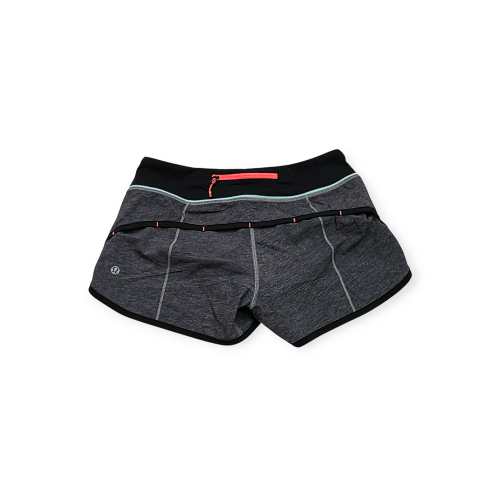 Short Lululemon Talla 4 Gris Con Negro