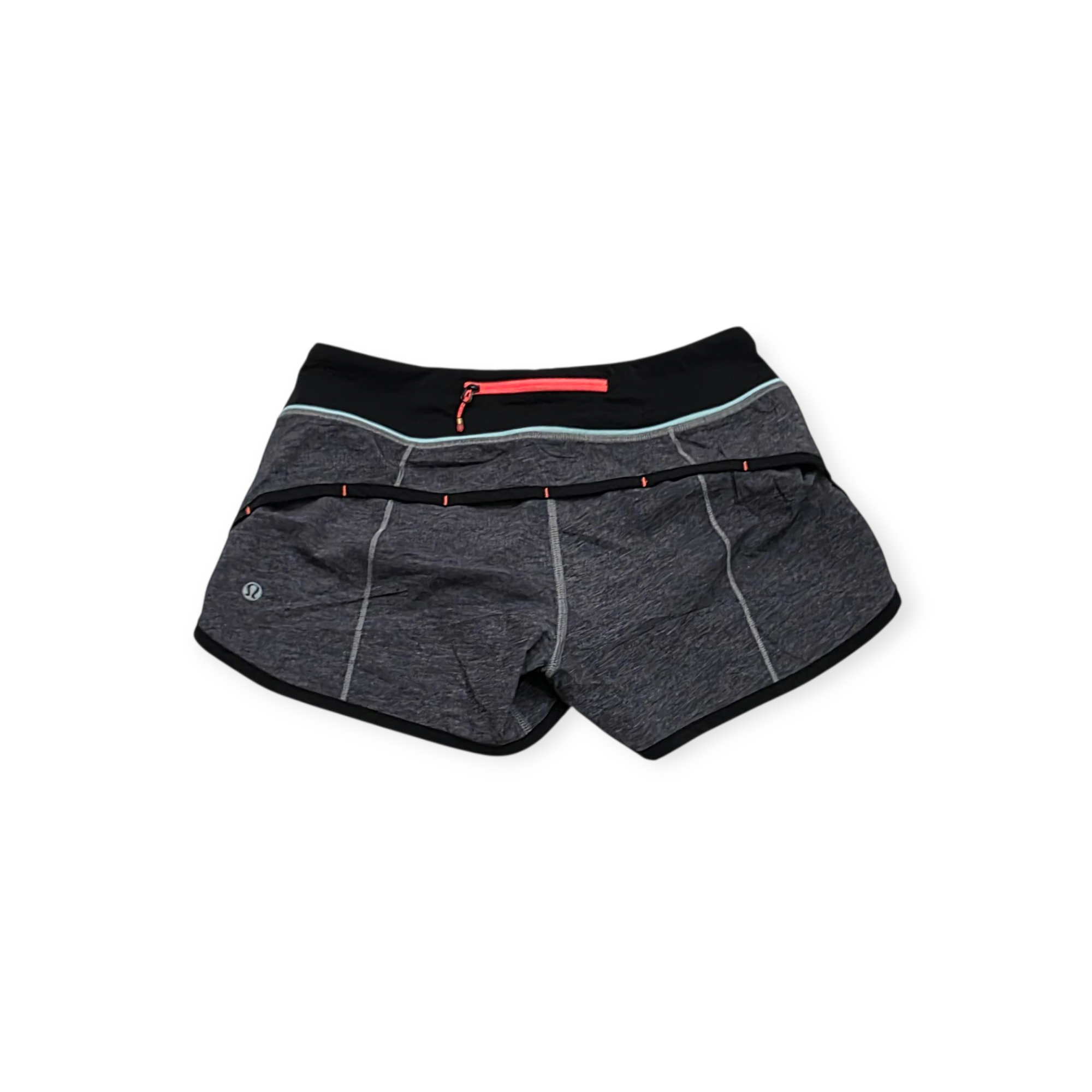 Short Lululemon Talla 4 Gris Con Negro