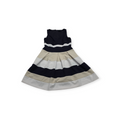 Vestido Ralph Lauren Talla 8 Petite Negro Con Beige