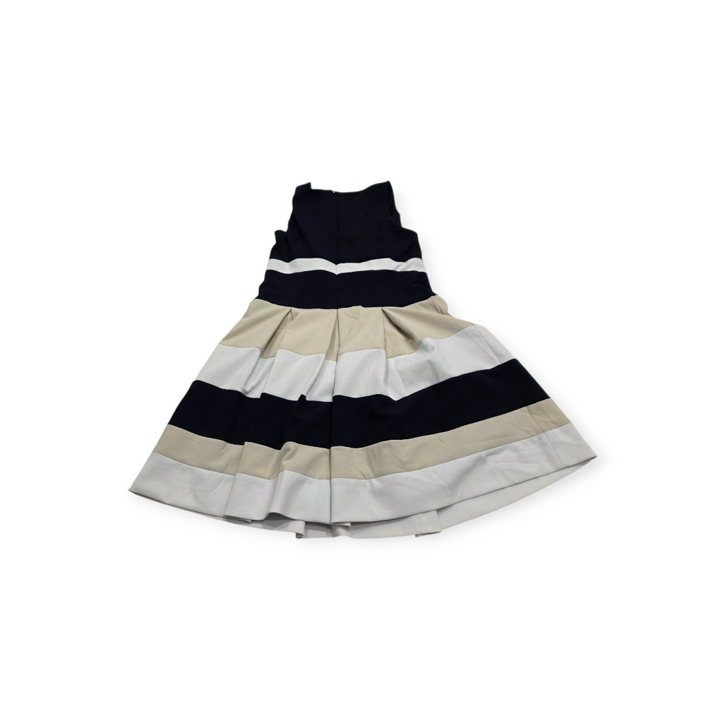 Vestido Ralph Lauren Talla 8 Petite Negro Con Beige